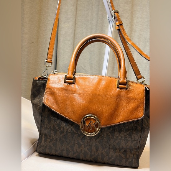 Michael Kors Handbags - Michael Kors Black and Brown Satchel